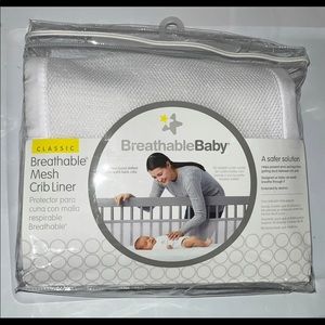 Breathable mesh crib liner